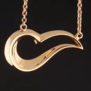 GEORG JENSEN Gold Pendant # 1650. Heart. 18 Carat. AUSTRALIEN LIMITED. 20001209 - Picture 1 of 6