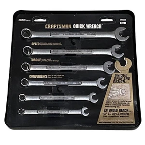 Craftsman Quick Wrench 6-Pc Set SAE 942356 5/16"to 5/8" Extended Reach Made USA - Picture 1 of 7