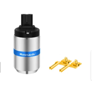 Conector de cable de CA de audio IEC C7 enchapado en oro/rodio Monosaudio HiFi - Imagen 1 de 10