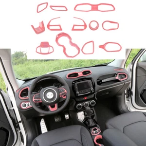 12pcs Pink Full Interior Dashboard Cover Trim Kit for Jeep Renegade 2016-2023 - Picture 1 of 9