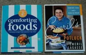 Lot 2 Kolpas & Emeril's Potluck Comforting Foods Feel Good Recipes Cookbooks - Picture 1 of 6