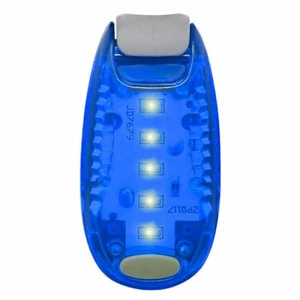 Blue LED Safety Light Night Clip On Waterproof Flashing Running Cycling Bike - Picture 1 of 10
