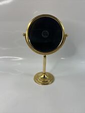 Vintage Tall Double Sided Pedestal Brass Mirror