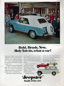 1967 Jeep Jeepster convertibile ""Bold Brash New"" stampa a colori originale annuncio" - Foto 1 di 1
