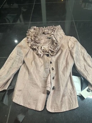 Chaqueta Adrianna Papell Rosa Pétalos Talla 8 Nueva Con Etiquetas Foto 1 de 4