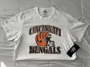 NFL Cincinnati Bengals ‘47 Brand Men’s Size XL White Historic T-Shirt NWT - Picture 1 of 6