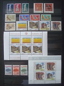 PORTUGAL MNH** 1972 to 1978 EUROPA 7 SETS + 2 BLOCS / includes 1975 1976