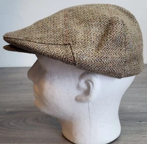 Sombrero de Newsboy Hampshire Club Vintage Lana Espiga Hecho en EE. UU. L 7 1/4 - 7 3/8 - Imagen 1 de 9