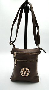 Mia K. Collection Medina Crossbody Handbag by Mia K Chocolate Brown