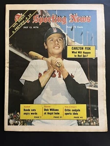 1974 Sporting News BOSTON RED SOX Carlton FISK No Label Pudge WFL Preview NO LAB - Picture 1 of 1