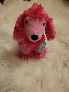 Manhattan Toy Puppy Dog Plush Pink Poodle Bean Bag Stuffed Animal Lovey Heart 8” - Picture 1 of 10