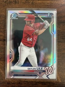 2021 Bowman Chrome 1st Refractor Daylen Lile Nationals - Picture 1 of 2