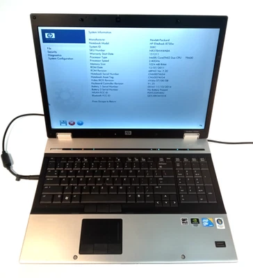 HP EliteBook 8730w Intel Core 2 Duo | 1GB RAM | No Drive | No OS - Image 1 of 4