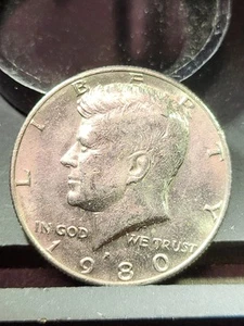 1980 Kennedy Half Dollar Doubling Error Filled In Mintmark DDO Philadelphia Mint - Picture 1 of 24
