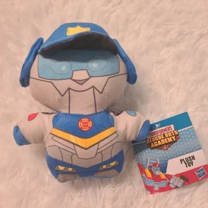 Transformers Rescue Bots Academy Chase Plush 7" Toy Factory NWT New Plush - Picture 1 of 3
