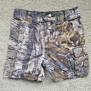 Carhartt camo real tree print cargo shorts adjustable waist kids size 4T - Picture 1 of 4