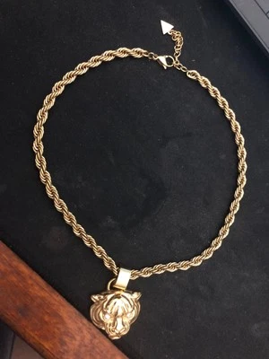 UNISEX Damen- / Herrenkette, GUESS Lion Head, 3x getragen, jetzt im SUMMER SALE. - Bild 1 von 4