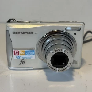 Olympus FE FE-46 Digital Camera 12.0MP White - Tested Works - (B12:29) - Picture 1 of 10