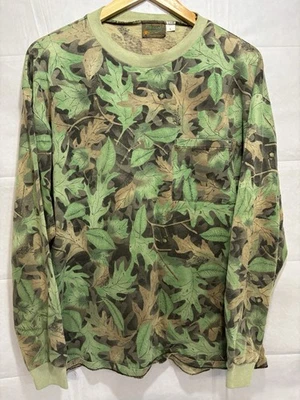 Shirt Kelly Cooper Tru Leaf Camo Camouflage Men’s Large Long Sleeve Vintage - Image 1 of 4