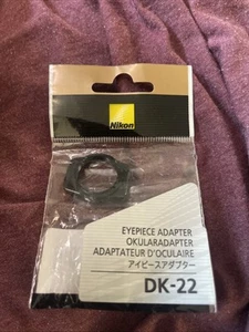 Adaptador ocular oficial Nikon DK-22 para D7500 D5600 D5500 D3500 nuevo en paquete - Imagen 1 de 2