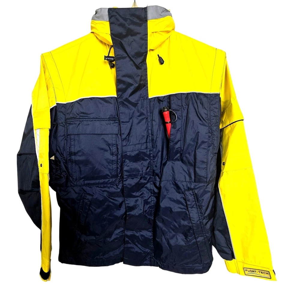 Float Tech Recreational Inflatable Jacket PFD Type Reflective w/ Hood Adult XS  - Image 1 of 4