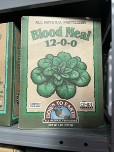 Down To Earth OMRI Listed 12-0-0 Organic Blood Meal Fertilizer Mix, 4 lb - Picture 1 of 1