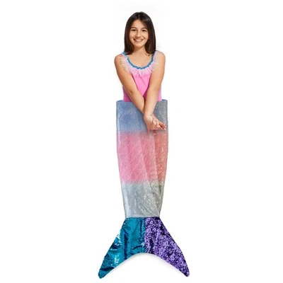 , Manta cola de sirena, cola de lentejuelas reversible, cambia de azul a púrpura,... Foto 1 de 4