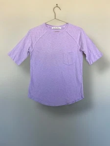T-shirt Free People lilla taglia XS manica corta cotone casual tutti i giorni - Foto 1 di 7