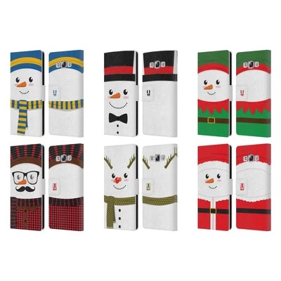 FUNDA BILLETERA LIBRO CUERO HEAD CASE DESIGNS SEÑOR MUÑECO DE NIEVE PARA TELÉFONOS SAMSUNG 3 Foto 1 de 4