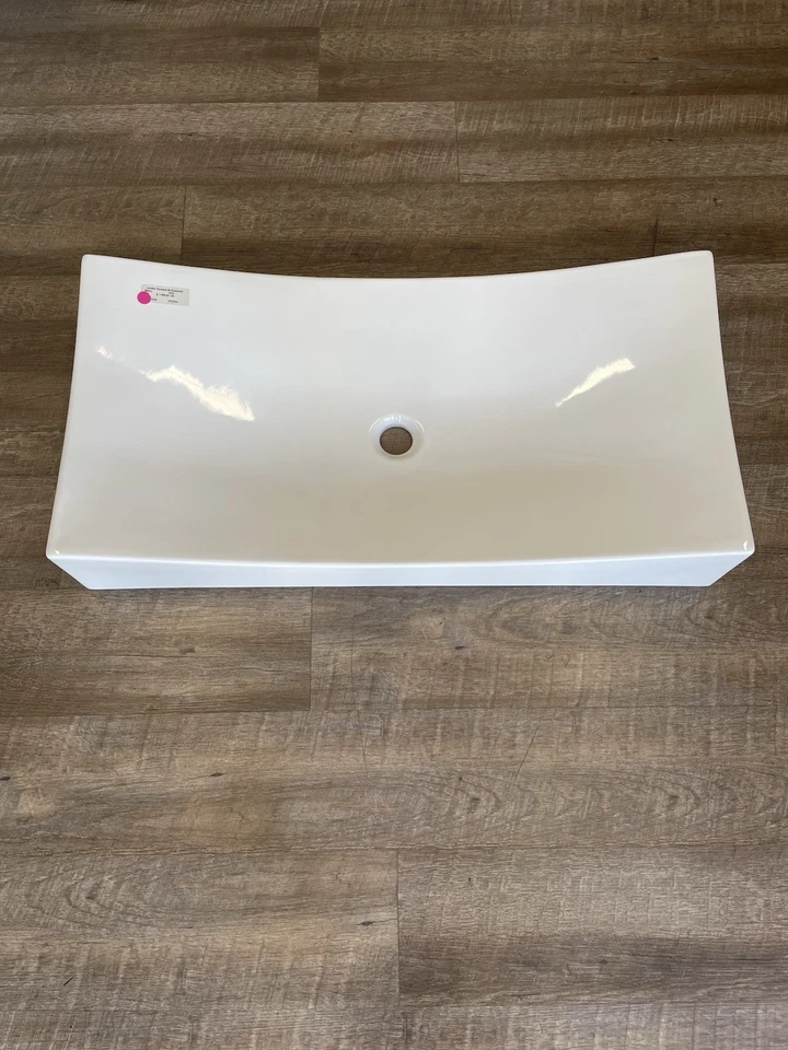 Fregadero de recipiente Scarabeo 8038 Tsunami 90 rectangular de cerámica montado en la pared blanco Foto 1 de 4