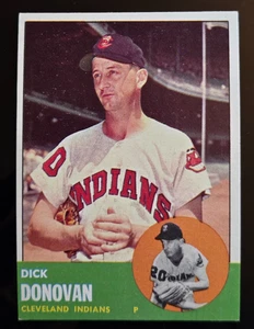 1963 Topps Baseball #370 Dick Donovan, Cleveland Indians, EX-EXMINT - Picture 1 of 2