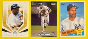 DAVE WINFIELD New York Yankees 3-Card Lot, HOF, 3000 HITS, DRAFTED MLB, NFL, NBA - Picture 1 of 2