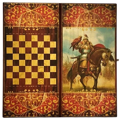 Backgammon Nardi Spiel Нарды Mongolen aus Holz, 500x500 cm - Bild 1 von 2