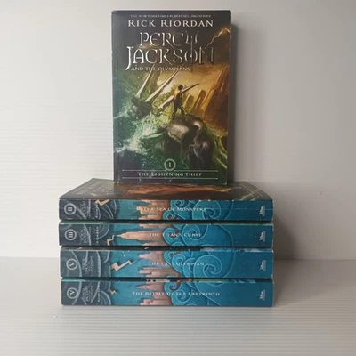 Percy Jackson and the Olympians Series 5 Book Paperback Bundle By Rick Riordan - image 1 of 4