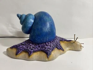 Original Folk Art “Blue & Purple Snail” Mexican Tonala/ Signed by J. Camarena R - Picture 1 of 9