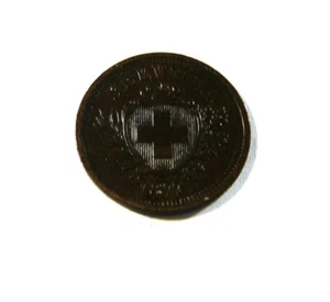 Switzerland 1877 One Rappen XF/AU - Picture 1 of 2
