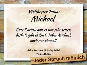 Vatertag Geschenk Bild Liebe Papa Fest Bild Herz Deko Geburtstag Papi Eltern - Bild 1 von 1