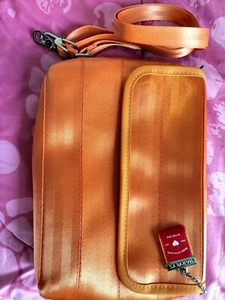 Harveys Seatbelt Medium Foldover Crossbody Bag /Orange - Picture 1 of 7