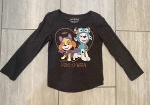 Paw Patrol Girls Halloween Long Sleeve Shirt Size 5 Happy Howl-O-Ween, Excellent - Picture 1 of 13