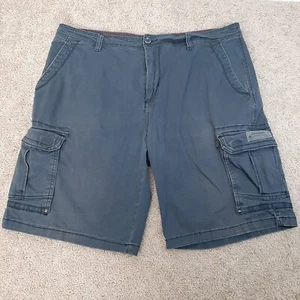 Unionbay Stretchy Cargo Shorts Mens Size 42 (40x10.5) Navy Blue Flap Pockets - Picture 1 of 10