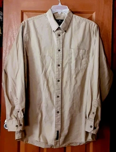 Consensus Sportswear Shirt Long Sleeve Oxford Tan Men's Size LT - Picture 1 of 6