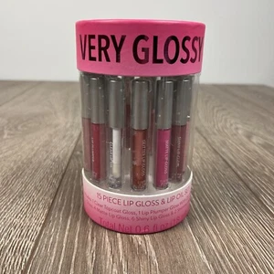 Very Glossy Lip Gloss Gift Set -15-Piece Collection for Glamorous Lips 0.6 fl oz - Picture 1 of 4