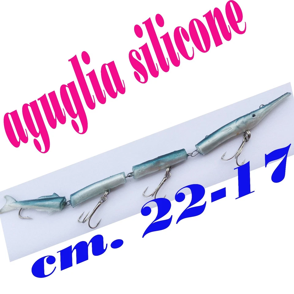 aguglia artificiale pesca traina spinning mare serra esca snodata spigola canna - Immagine 1 di 1