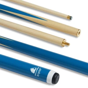 POWERGLIDE ORIGINAL BLUE 2pc CENTRE SPLIT 57" POOL / SNOOKER CUE - Picture 1 of 2