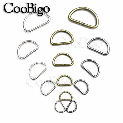 3/8 -1  50pcs Non Welded Metal D Ring Webbing Strap BackPack Bag Shoeslace Parts • 3.31€