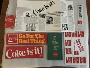 Coke VINTAGE PAPERWORK , STICKERS AND SALESMAN BOOK -1967 - Picture 1 of 5