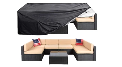 VIC_SPACE1 Waterproof Patio Furniture Cover Outdoor Rectangle Table Chair Garden Yard Lawn