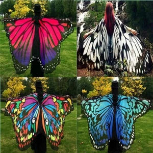 Capa Mantón Toalla de Playa Alas de Mariposa Halloween Maquillaje Accesorios Baile Isis Alas - Imagen 1 de 15