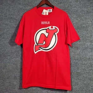 Vintage Hockey NHL CCM New Jersey Devils Shirt Mens Large Red White Casual New - Picture 1 of 11