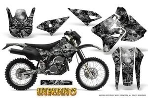 SUZUKI DRZ400 DRZ400S Z400 E CREATORX GRAPHICS KIT DECALS INFERNO SILVER - Picture 1 of 1